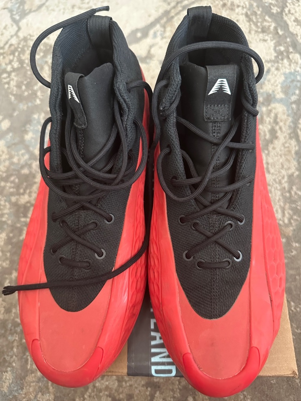 Adidas Men’s  Red and Black Athletic Sneakers